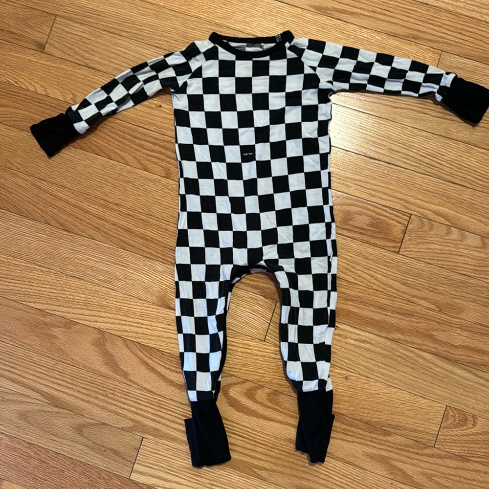 Little Sleepies - Cool Checks Crescent Zippy 3-6 months